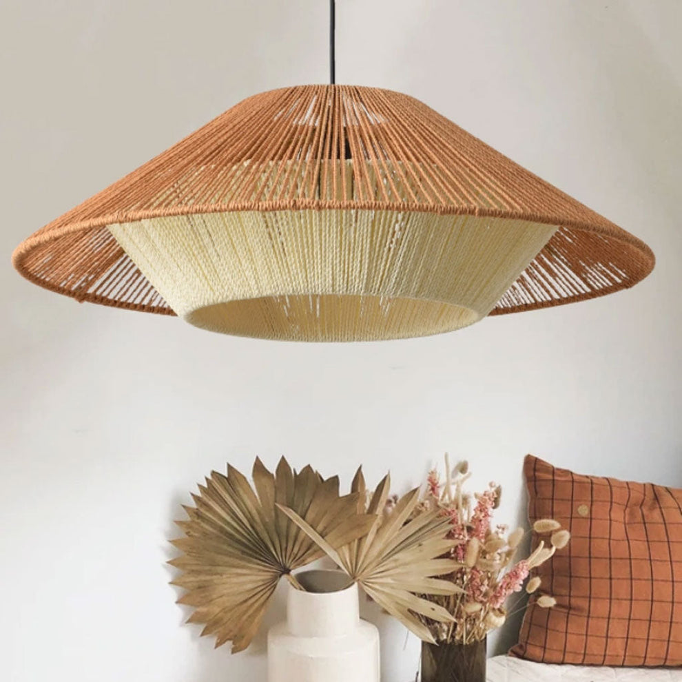 Vintage Wabi Sabi Hemp Rope Pendant Light – IndochinaLight