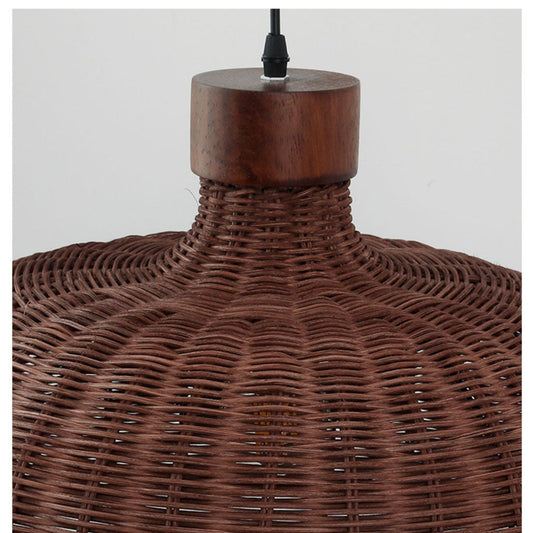 Sago Round Wicker Rattan Pendant Light
