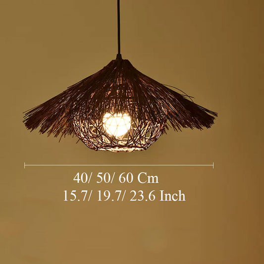 Begie Bohemian Straw Hat Pendant Light