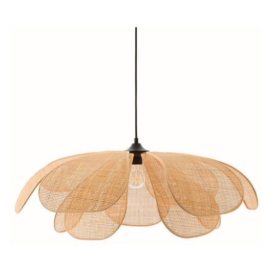 Rattan Petal Pendant Light