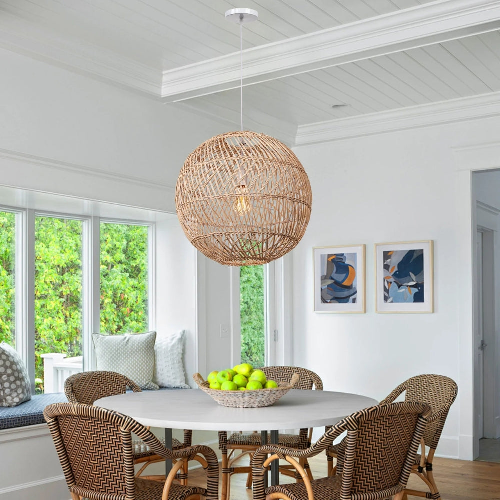 Summerland Round Rattan Pendant Light – IndochinaLight