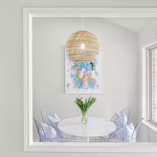 rattan round pendant light for living space