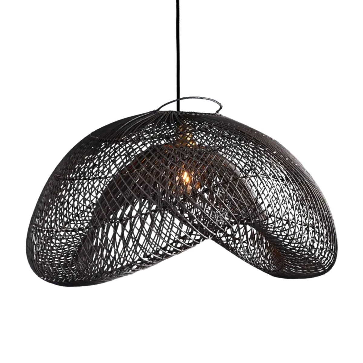 Rattan Wave Pendant Light