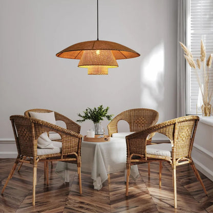 rattan wicker pendant light for dining room