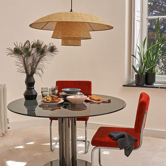 rattan wicker pendant light for dining table