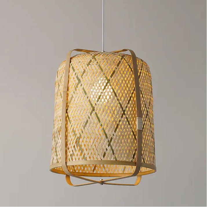 Rcidos Bamboo Wicker Pendant Light – IndochinaLight
