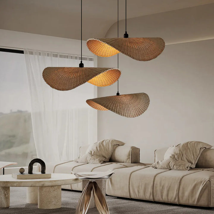 Ren Leaf Rattan Pendant Light