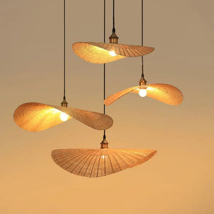 Ren Leaf Wabi Sabi Wicker Rattan Pendant Lights