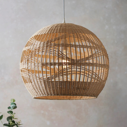 Rita Globe Wicker Bamboo Rattan Pendant Light