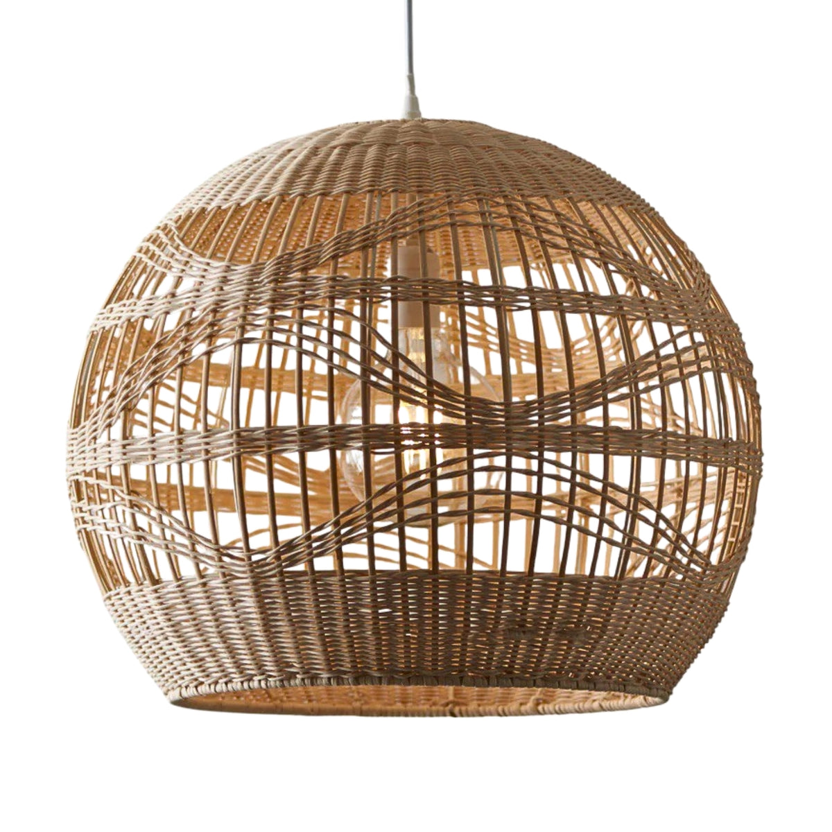 Rita Globe Wicker Rattan Pendant Light Shade