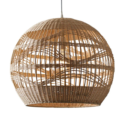 Rita Globe Wicker Rattan Pendant Light Shade