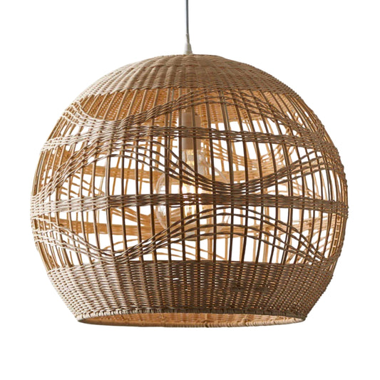 Rita Globe Wicker Rattan Pendant Light Shade