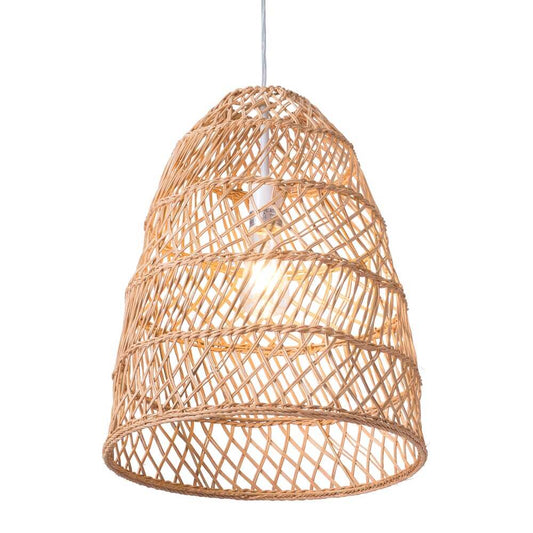 Sakura Small Woven Rattan Pendant Light Style A