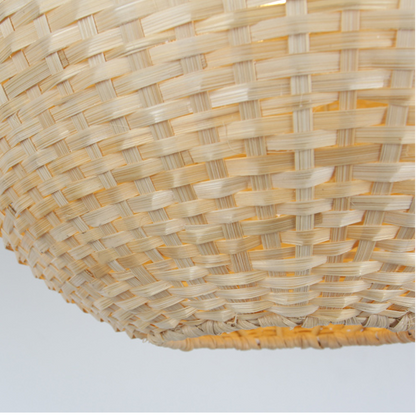Santa Barbara Bamboo Round Pendant Light Wicker Shade