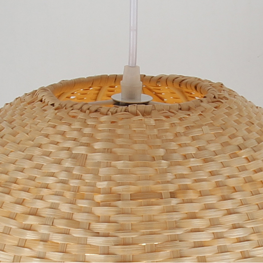 Santa Barbara Round Wicker Pendant Light hanging cord