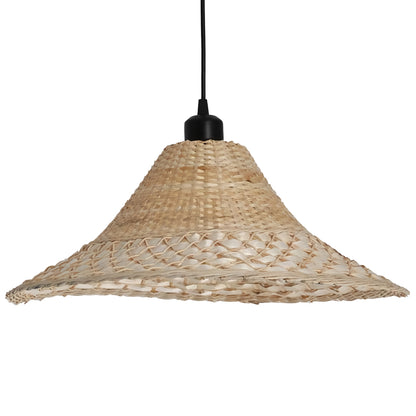 Savannah Bell Wicker Bamboo Pendant Light