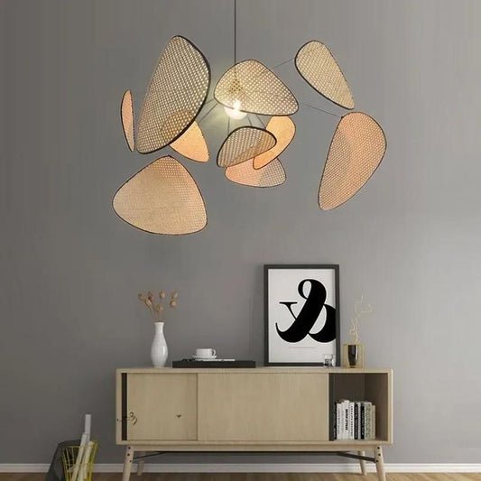 Screen Cannage Extra Large Giant Rattan Pendant Light for Japandi Spaces