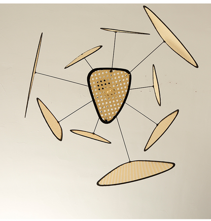 Screen Cannage Extra Large Giant Rattan Pendant Light Shade from Bottom