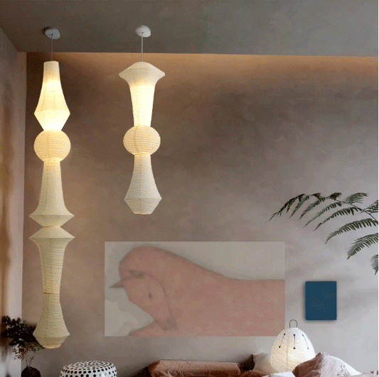 Wabi Sabi Akari Rice Paper Pendant Light