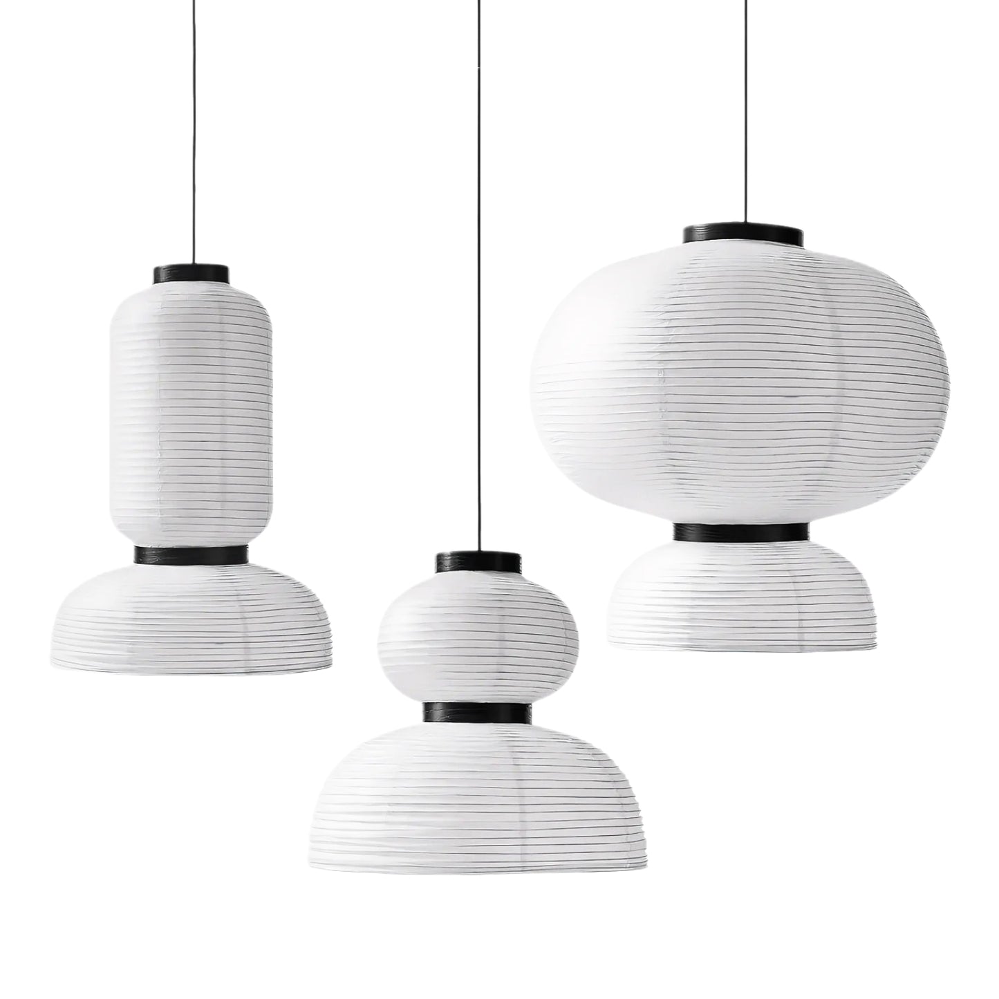 Set 3 Wabi Sabi Hourglass Pendant Light