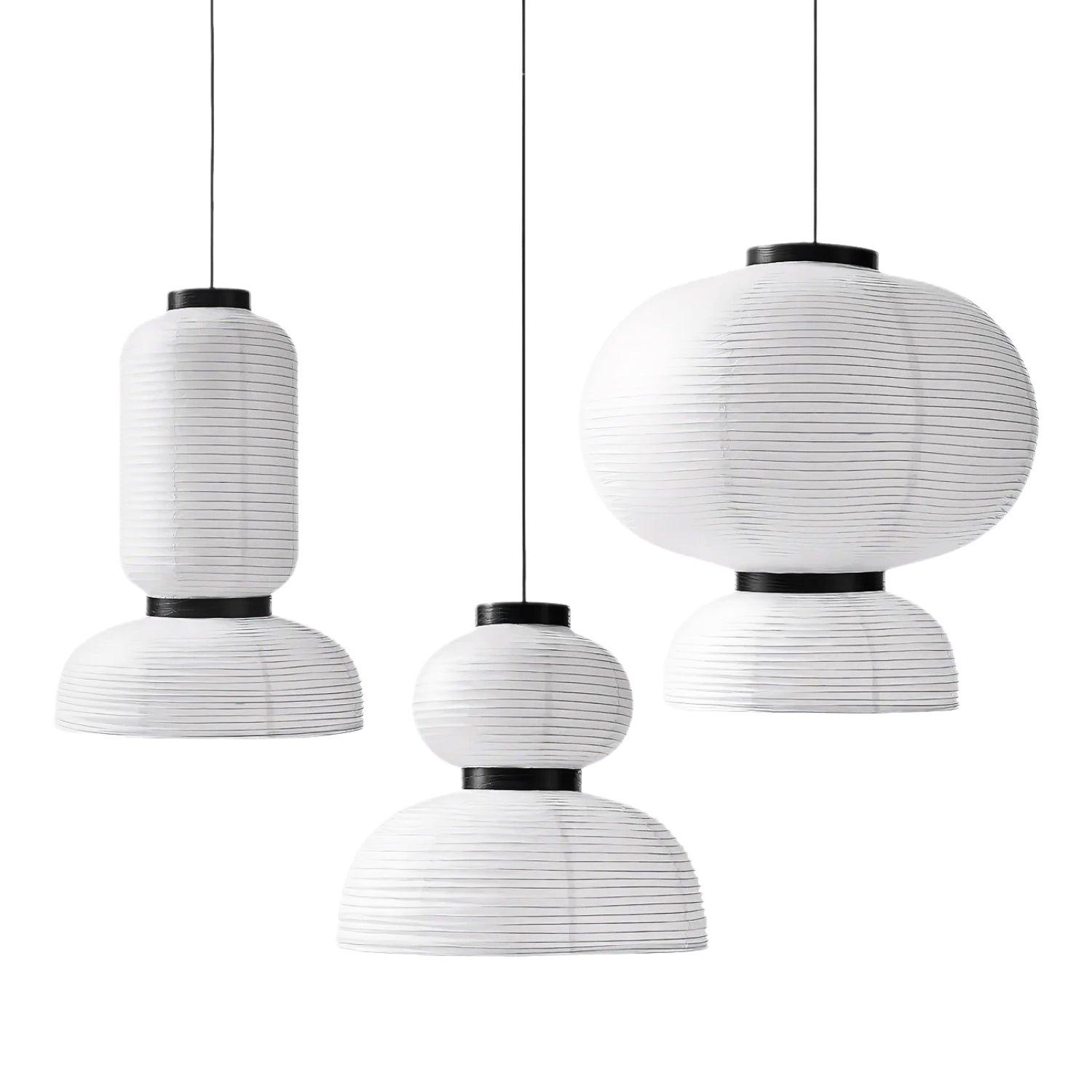 Set 3 Wabi Sabi Hourglass Pendant Light