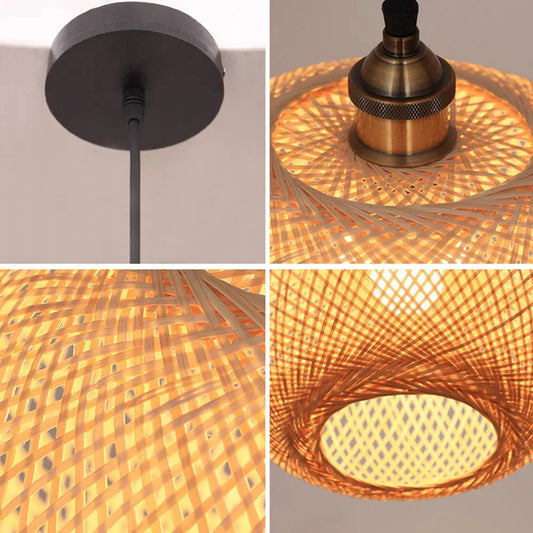 Shade of Lucy Round Bamboo Pendant Light