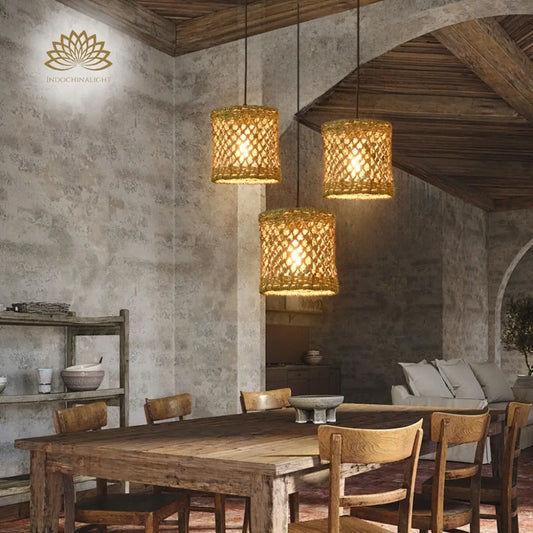 Shaun Wicker Pendant Light for dining room