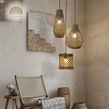 Shaun Wicker Pendant Light for living room