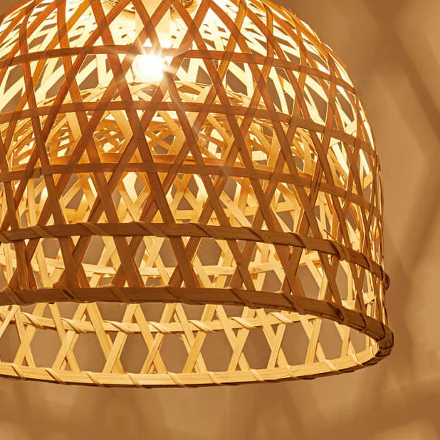 Shuangz Woven Bamboo Pendant Light Shade