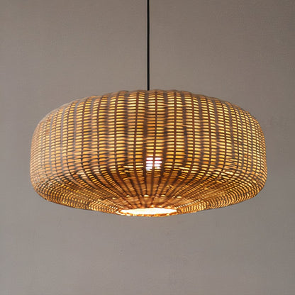 Sia wicker drum pendant lighting