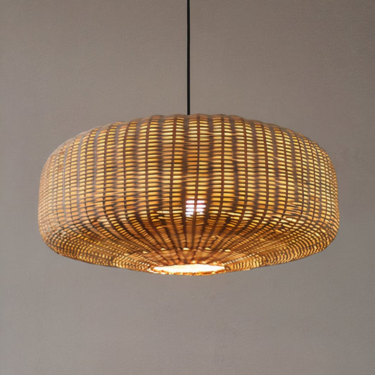 Sia wicker drum pendant lighting