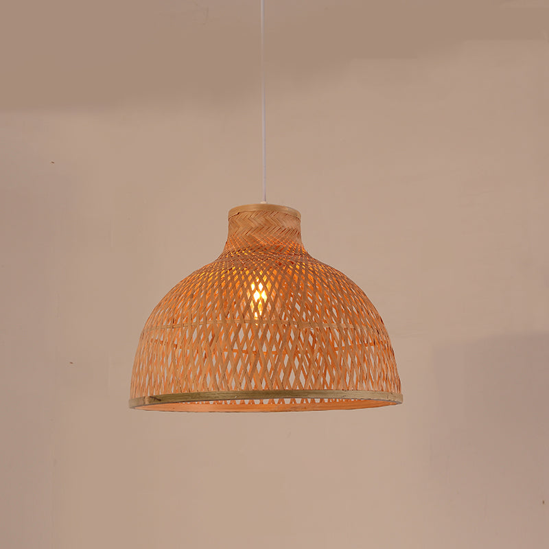 Singkawang Natural Dome Weave Pendant Light
