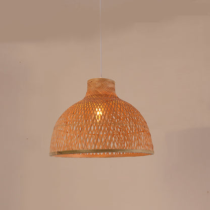 Singkawang Natural Dome Weave Pendant Light