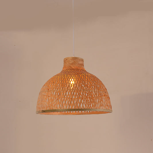 Singkawang Natural Dome Weave Pendant Light