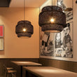 Sinnerlig Black Abstract Woven Bamboo Pendant Light Shade