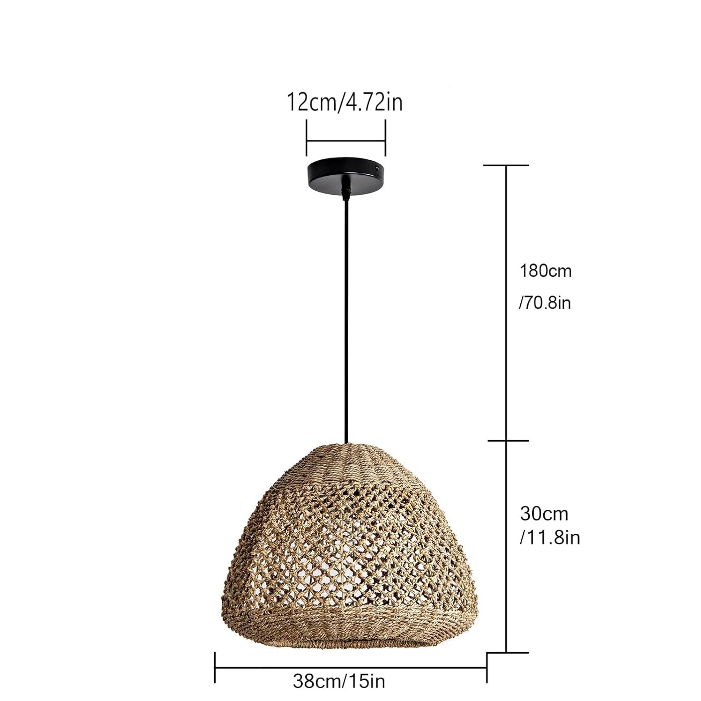 Size of Calypso Basket Weave Pendant Light Shade