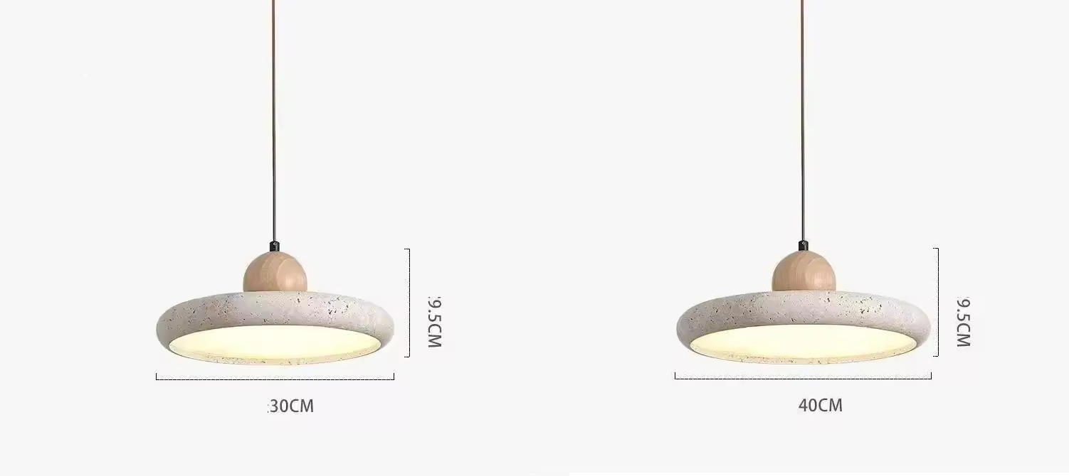 Size of Mannelli Wabi Sabi Travertine Stone Pendant Lights