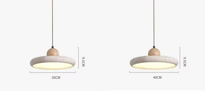 Size of Mannelli Wabi Sabi Travertine Stone Pendant Lights