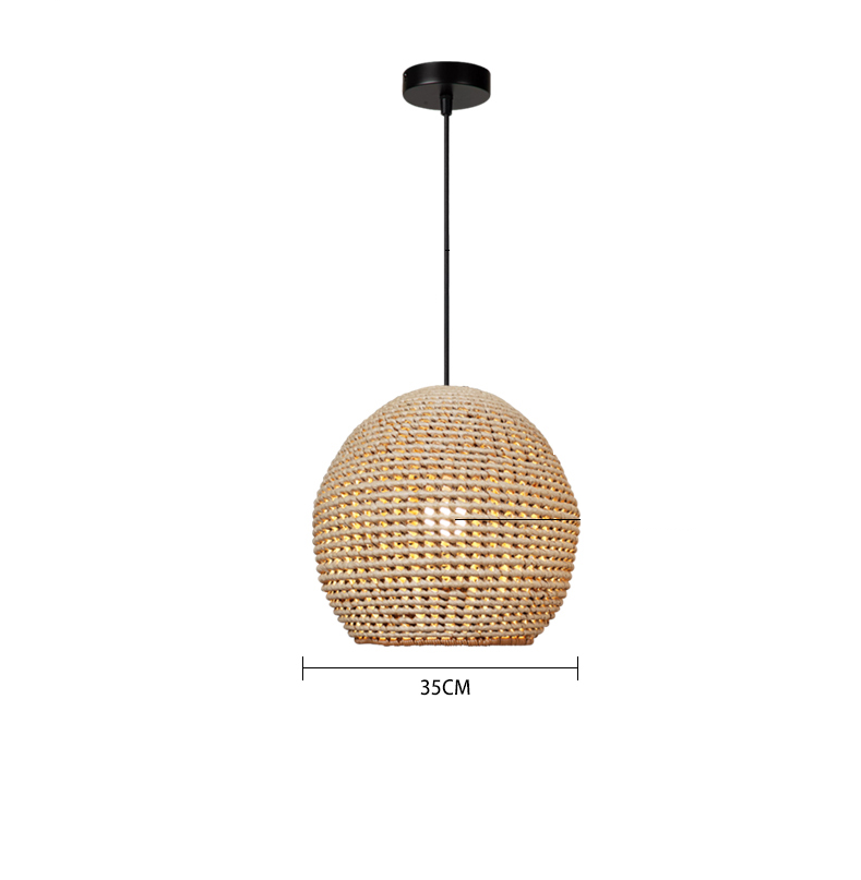 Size of Wekiva Globe Basket Rattan Pendant Light