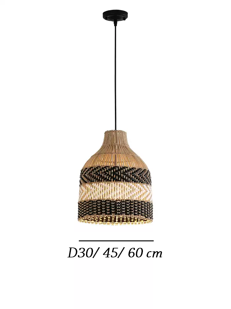 Sizes of Littleglovo Small Black Basket Rattan Light