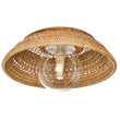 Small Boru Boho Rattan Ceiling Flush Mount