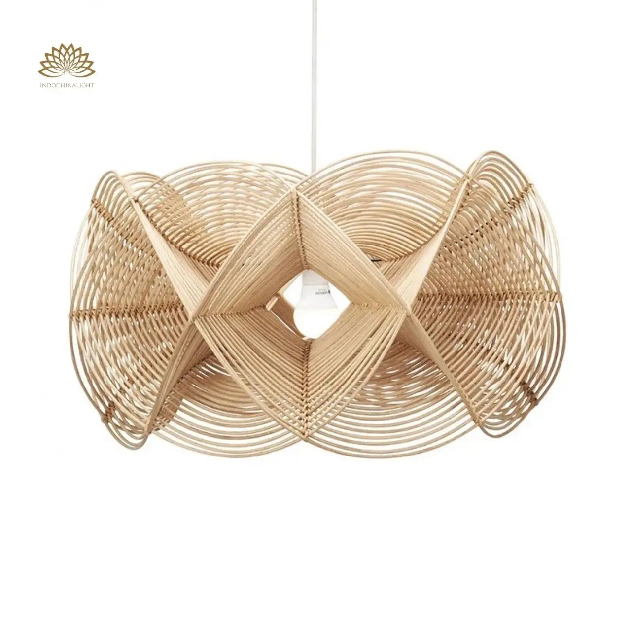 Spiral Rattan Pendant Light