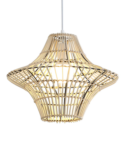 Starweave White Rattan Light Fixture
