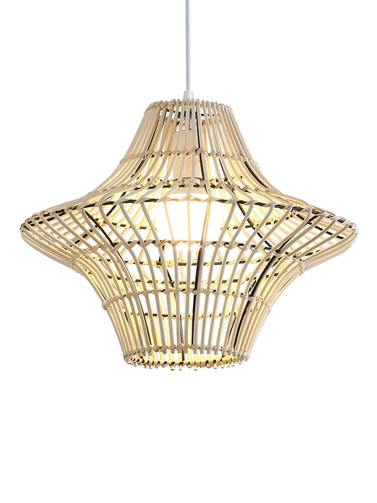 Starweave White Rattan Light Fixture