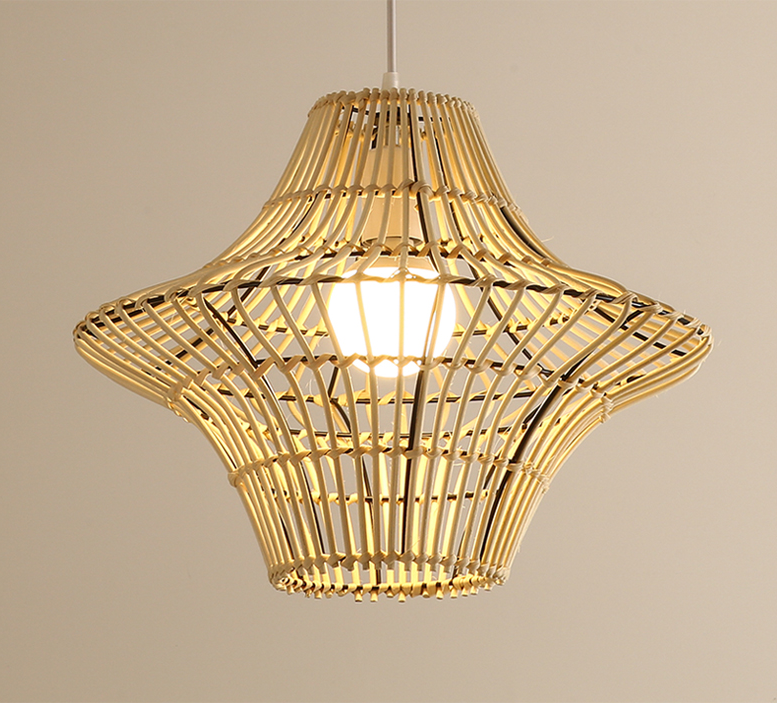 Starweave White Woven Rattan Pendant Light