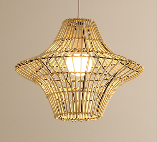 Starweave White Woven Rattan Pendant Light