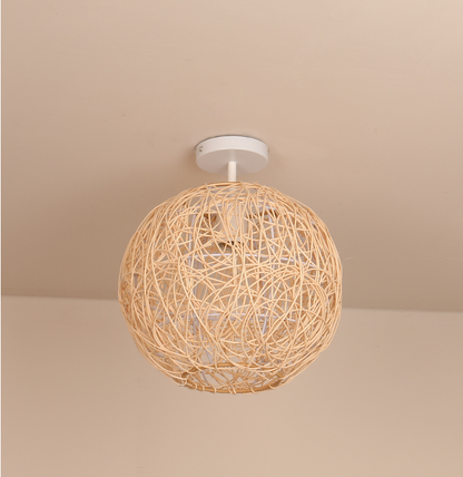 Sucada Rattan Round Light Fixture