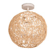 Sucada Small Round Rattan Ceiling Light Fixture