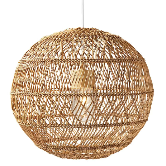 Summerland Rattan Round Pendant Light Fixture