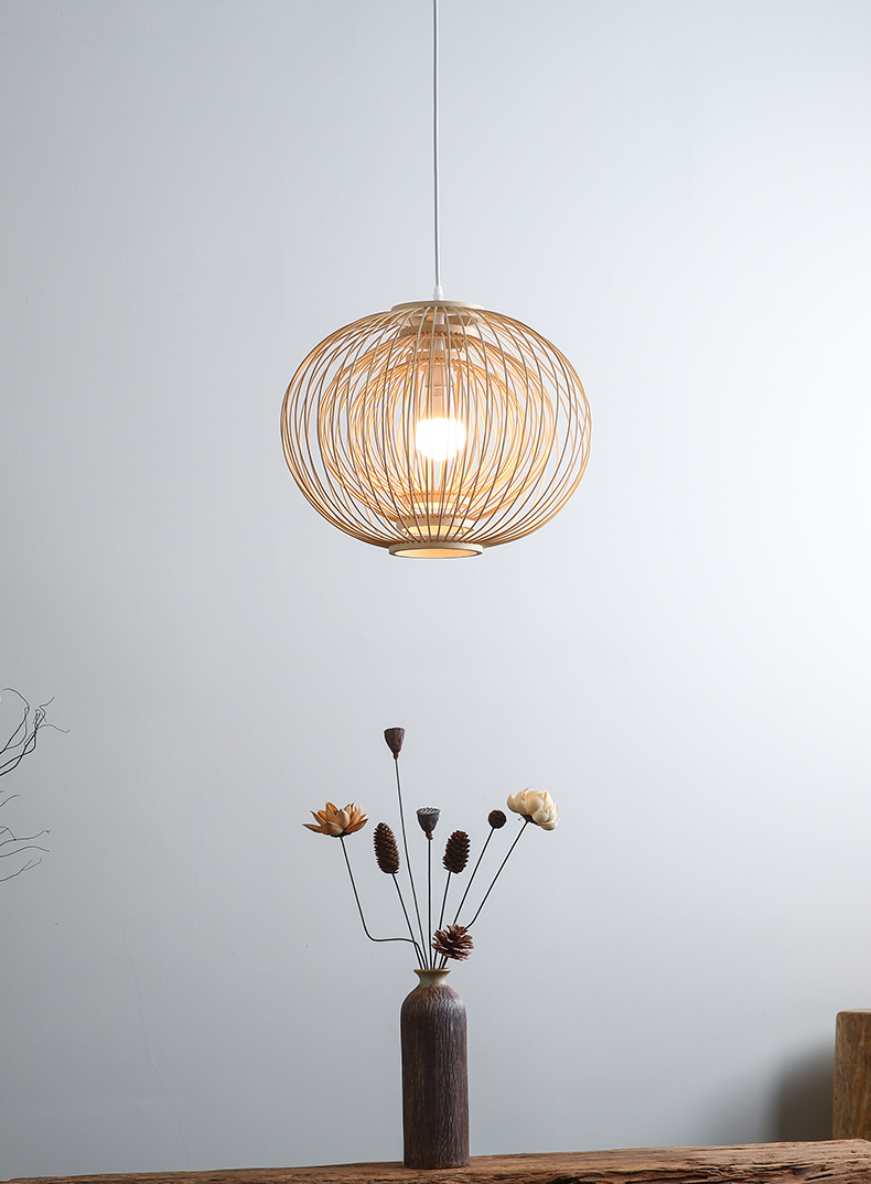 Plura Sphere Bamboo Pendant Light